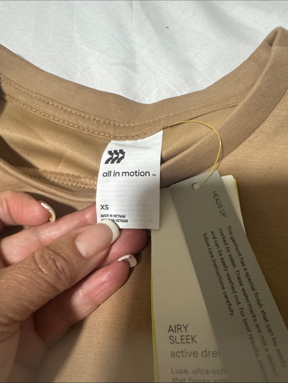 all in motion Camel Drawstring Waist Mini Dress - Picture 3 of 4